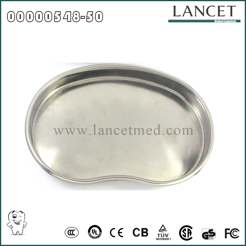 0548 不锈钢牙科弯盘  大号