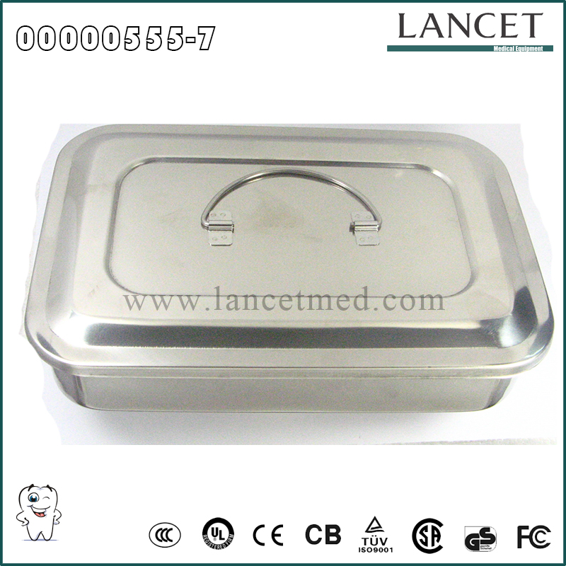 0555 不锈钢有盖方盘  8〞 （200X110）无孔